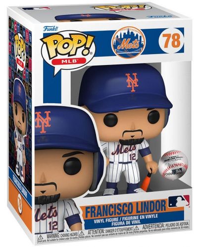 Фигура Funko POP! Sports: Baseball - Francisco Lindor (New York Mets) #78 - 2