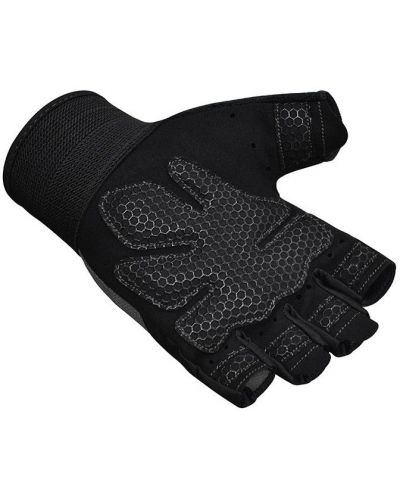 Фитнес ръкавици RDX - W1 Half+,  сиви/черни - 6