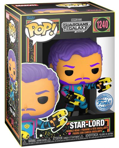 Фигура Funko POP! Marvel: Guardians of the Galaxy - Star-Lord (Blacklight) (Special Edition) #1240 - 2