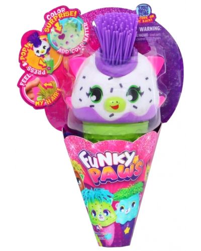 Фигурка Funky Paws - Изскачащо сладурче в конус, асортимент - 3