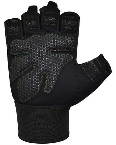 Фитнес ръкавици RDX - W1 Half+,  зелени/черни - 4