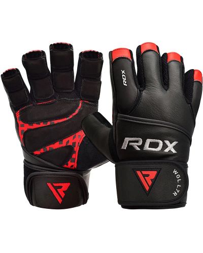 Фитнес ръкавици RDX - L7 , червени/черни - 1