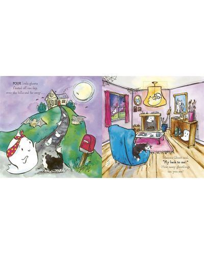 Five Little Ghosts: A Lift-the-Flap Halloween Picture Book - 3