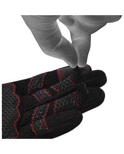 Фитнес ръкавици RDX - W1 Full Finger+,  червени/черни - 8