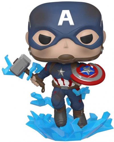 Фигура Funko POP! Marvel - Captain America with Broken Shield & Mjolnir #573 - 1