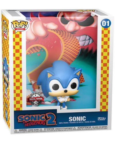 Фигура Funko POP! Game Cover: Sonic The Hedgehog 2 - Sonic (Special Edition) #01 - 2