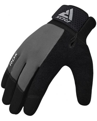 Фитнес ръкавици RDX - W1 Full Finger+,  сиви/черни - 5