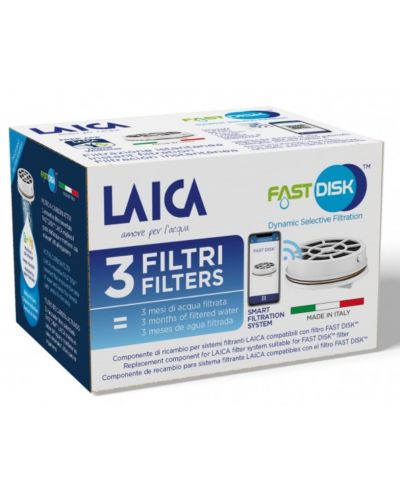 Филтриращ модул Laica - Fast Disk, 3 бр., бял - 1
