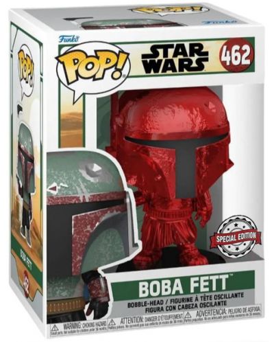 Фигура Funko POP! Movies: Star Wars - Boba Fett (Red Chrome) (Special Edition) #462 - 2