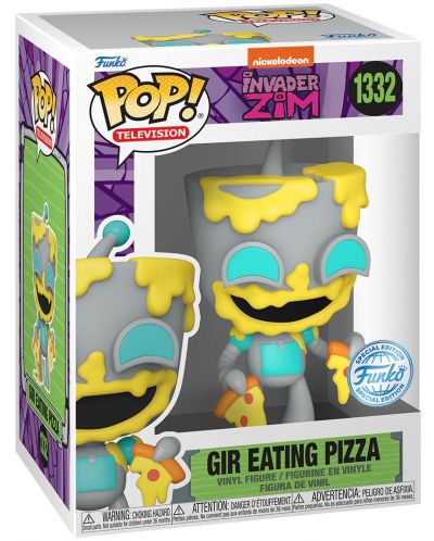 Фигура Funko POP! Television: Invader Zim - Gir Eating Pizza (Special Edition) #1332 - 2