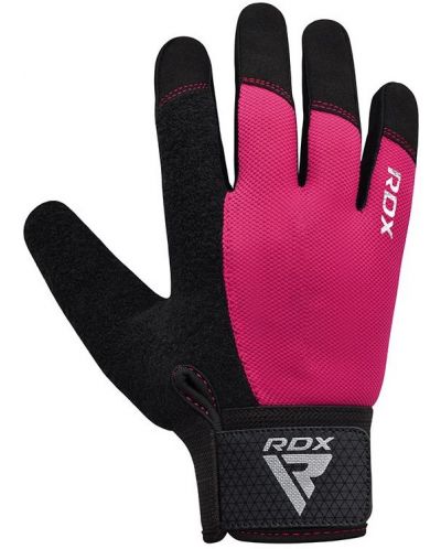 Фитнес ръкавици RDX - W1 Full Finger+,  розови/черни - 3