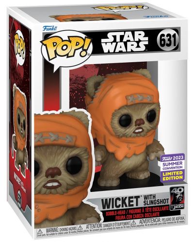 Фигура Funko POP! Movies: Star Wars - Wicket with Slingshot (Convention Limited Edition) #631 - 2