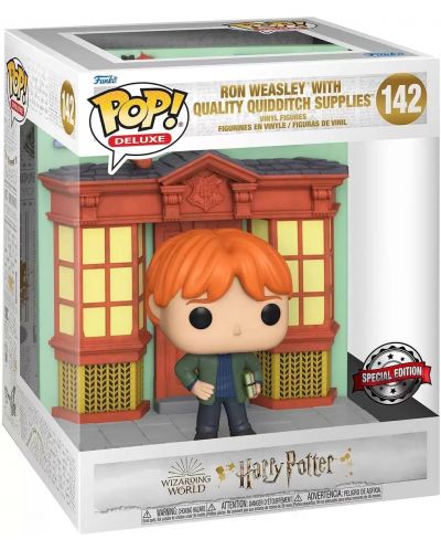 Фигура Funko POP! Deluxe: Harry Potter - Ron Weasley with Quality Quidditch Supplies Store (Special Edition) #142 - 2