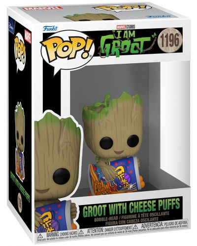 Фигура Funko POP! Marvel: I Am Groot - Groot with Cheese Puffs #1196 - 2