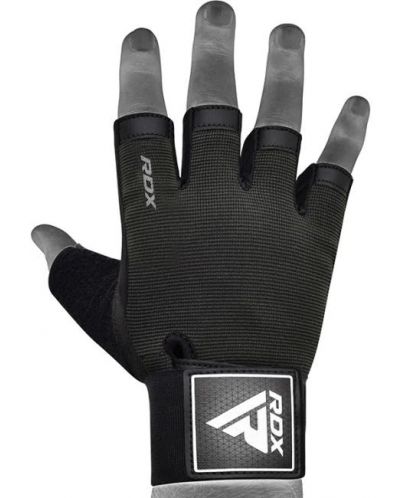 Фитнес ръкавици RDX - T2 Half Finger Plus, размер L, черни - 2