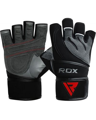 Фитнес ръкавици RDX - L4, размер L, сиви/черни - 1