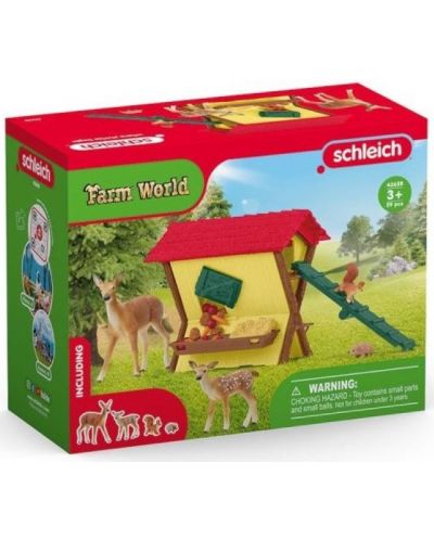 Игрален комплект Schleich Farm World - Хранилка за горски животни - 4