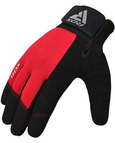 Фитнес ръкавици RDX - W1 Full Finger+,  червени/черни - 5
