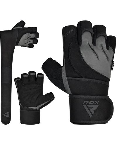 Фитнес ръкавици RDX - Micro Plus,  сиви/черни - 2