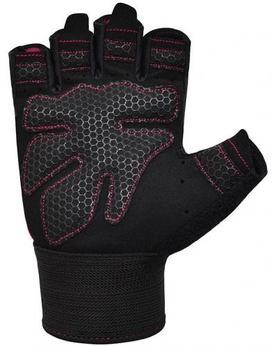 Фитнес ръкавици RDX - W1 Half+ , розови/черни - 4