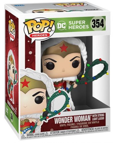 Фигура Funko POP! DC Comics: Wonder Woman - Holiday Diana with Lights Lasso #354 - 2