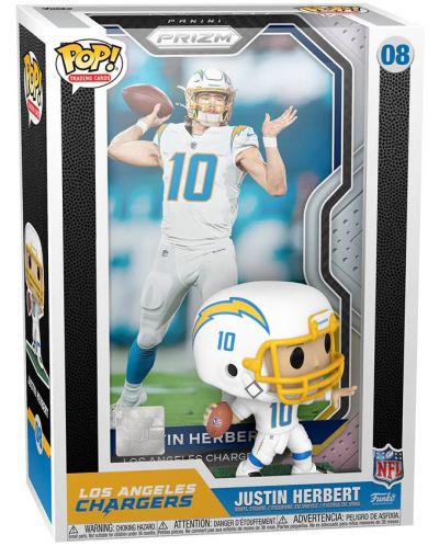 Фигура Funko POP! Trading Cards: NFL - Justin Herbert (Los Angeles Chargers) #08 - 2