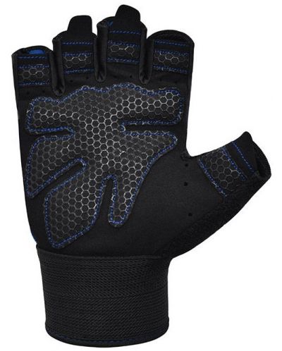 Фитнес ръкавици RDX - W1 Half+,  сини/черни - 4