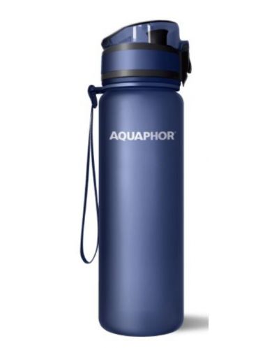 Филтрираща бутилка за вода Aquaphor - City, 160011, 0.5 l, нави - 1