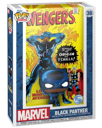 Фигура Funko POP! Comic Covers: The Avengers - Black Panther (Special Edition) #36 - 2