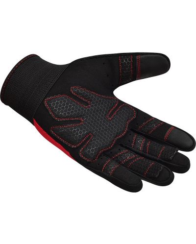 Фитнес ръкавици RDX - W1 Full Finger,  червени/черни - 6