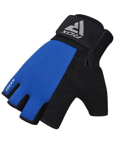 Фитнес ръкавици RDX - W1 Half+,  сини/черни - 5