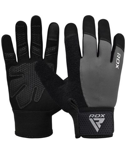 Фитнес ръкавици RDX - W1 Full Finger+,  сиви/черни - 1