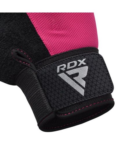 Фитнес ръкавици RDX - W1 Half+ , розови/черни - 7