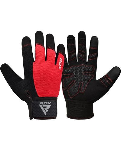 Фитнес ръкавици RDX - W1 Full Finger+,  червени/черни - 2