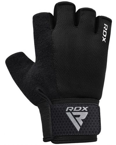 Фитнес ръкавици RDX - W1 Half+,  черни - 3