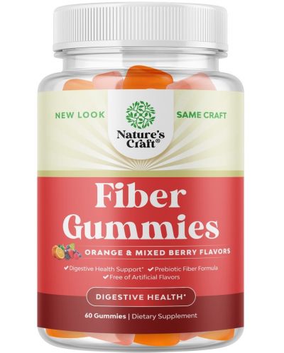 Fiber Gummies, 60 желирани таблетки, Nature's Craft - 1