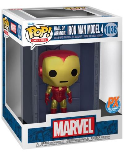 Фигура Funko POP! Deluxe: Iron Man - Hall of Armor (Model 4) (Metallic) (PX Previews Exclusive) #1036 - 2