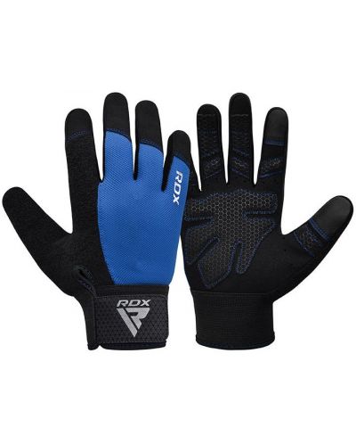 Фитнес ръкавици RDX - W1 Full Finger+,  сини/черни - 2