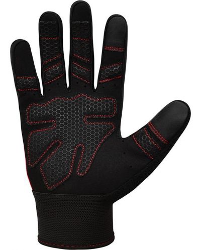 Фитнес ръкавици RDX - W1 Full Finger+,  червени/черни - 4