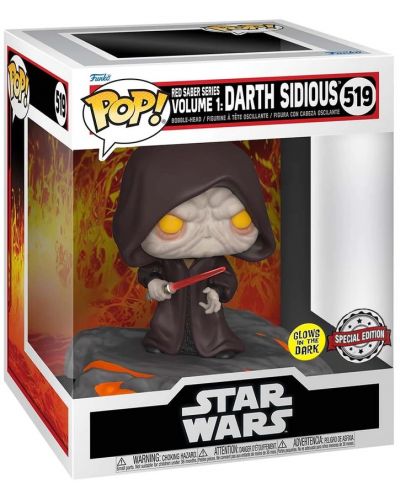 Фигура Funko POP! Deluxe: Movies - Star Wars - Darth Sidious (Glows in the Dark) (Special Edition) #519 - 2