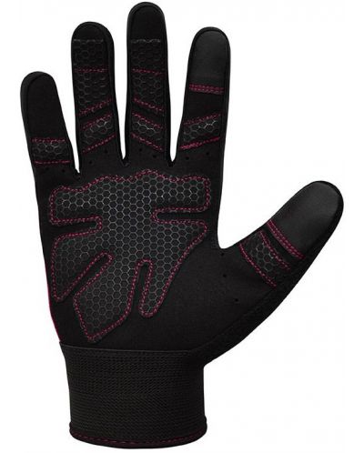 Фитнес ръкавици RDX - W1 Full Finger+,  розови/черни - 4