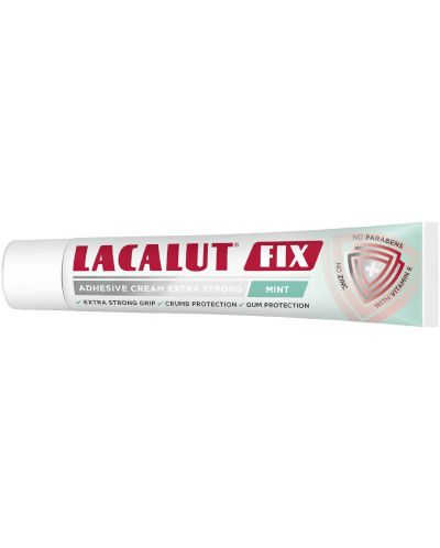 Lacalut Fix Фиксиращ крем за зъбни протези, Mint, 40 g - 1