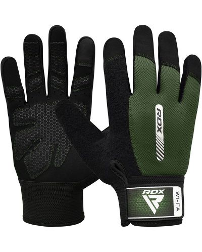 Фитнес ръкавици RDX - W1 Full Finger , зелени/черни - 1