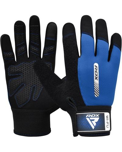 Фитнес ръкавици RDX - W1 Full Finger,  сини/черни - 1