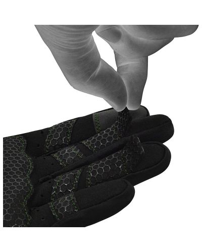 Фитнес ръкавици RDX - W1 Full Finger , зелени/черни - 7