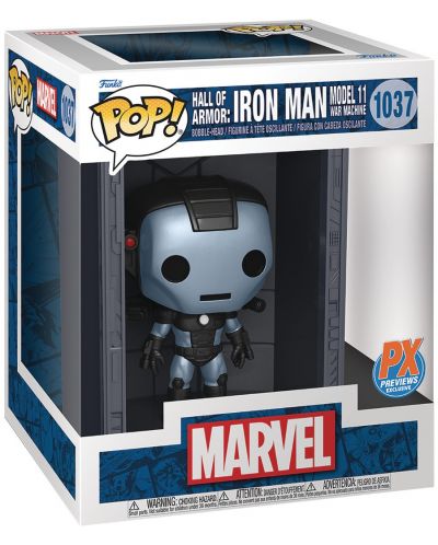 Фигура Funko POP! Deluxe: Iron Man - Hall of Armor (Model 11 War Machine) (Metallic) (PX Previews Exclusive) #1037 - 2