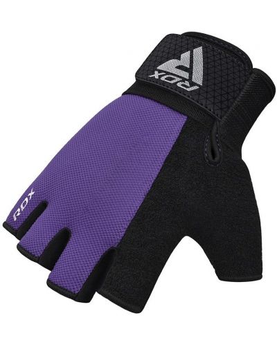 Фитнес ръкавици RDX - W1 Half+,  лилави/черни - 3
