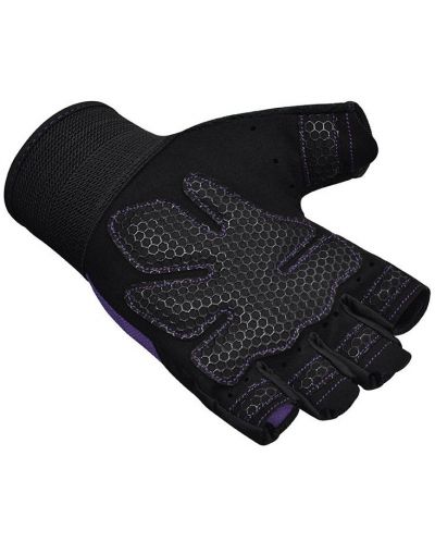 Фитнес ръкавици RDX - W1 Half+,  лилави/черни - 4