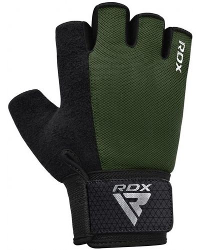 Фитнес ръкавици RDX - W1 Half+,  зелени/черни - 3