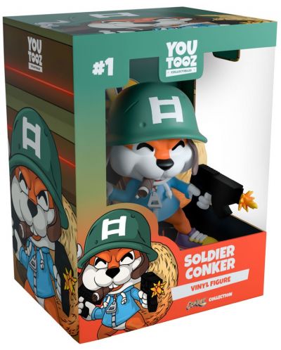 Фигура Youtooz Games: Conker's Bad Fur Day - Soldier Conker #1, 12 cm - 3